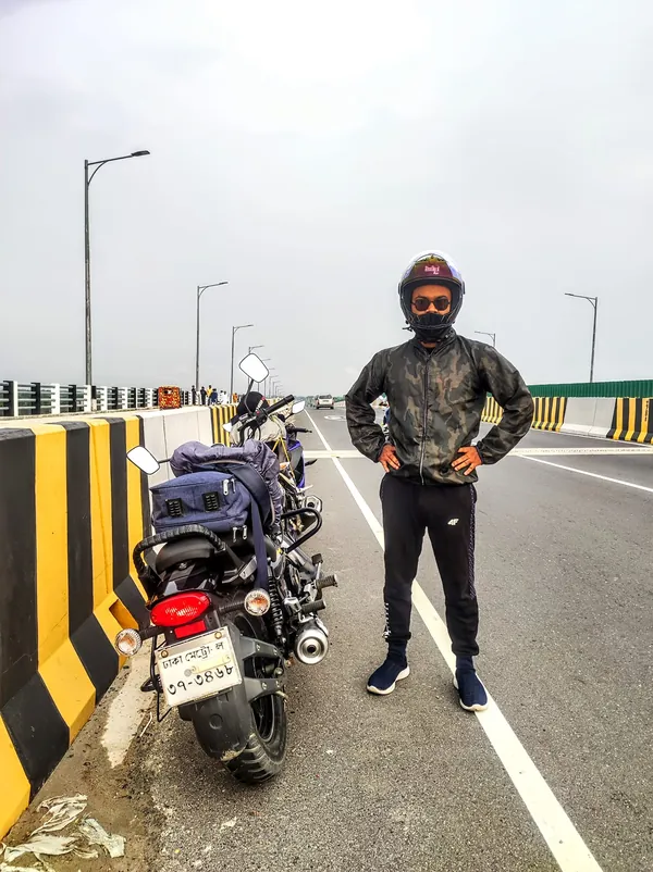 On a motorcycle ride