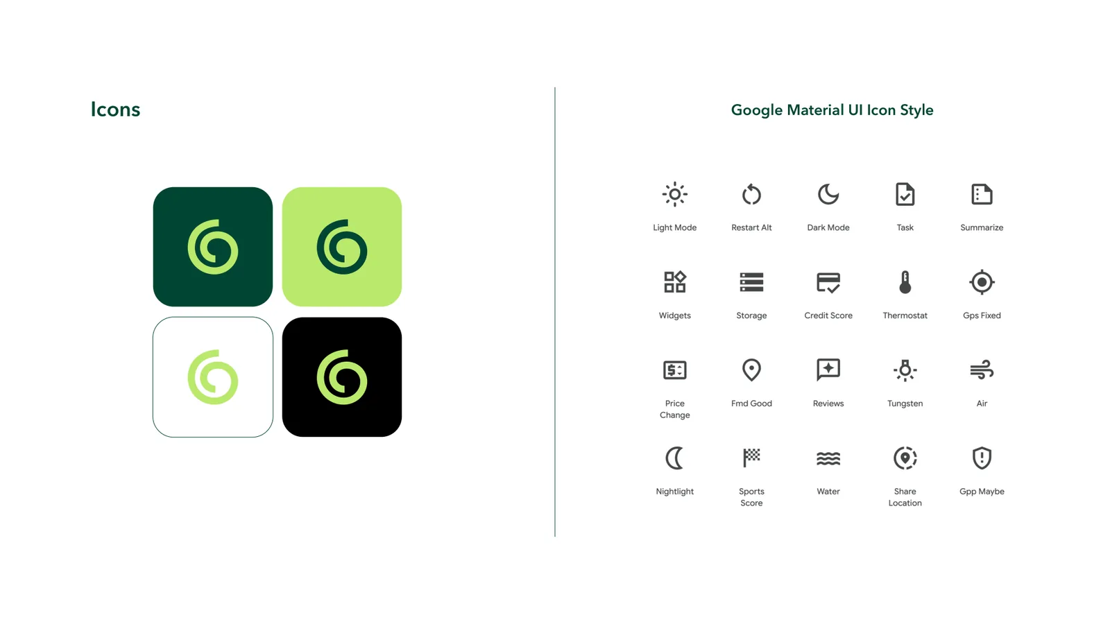 App icons and the Material icon style