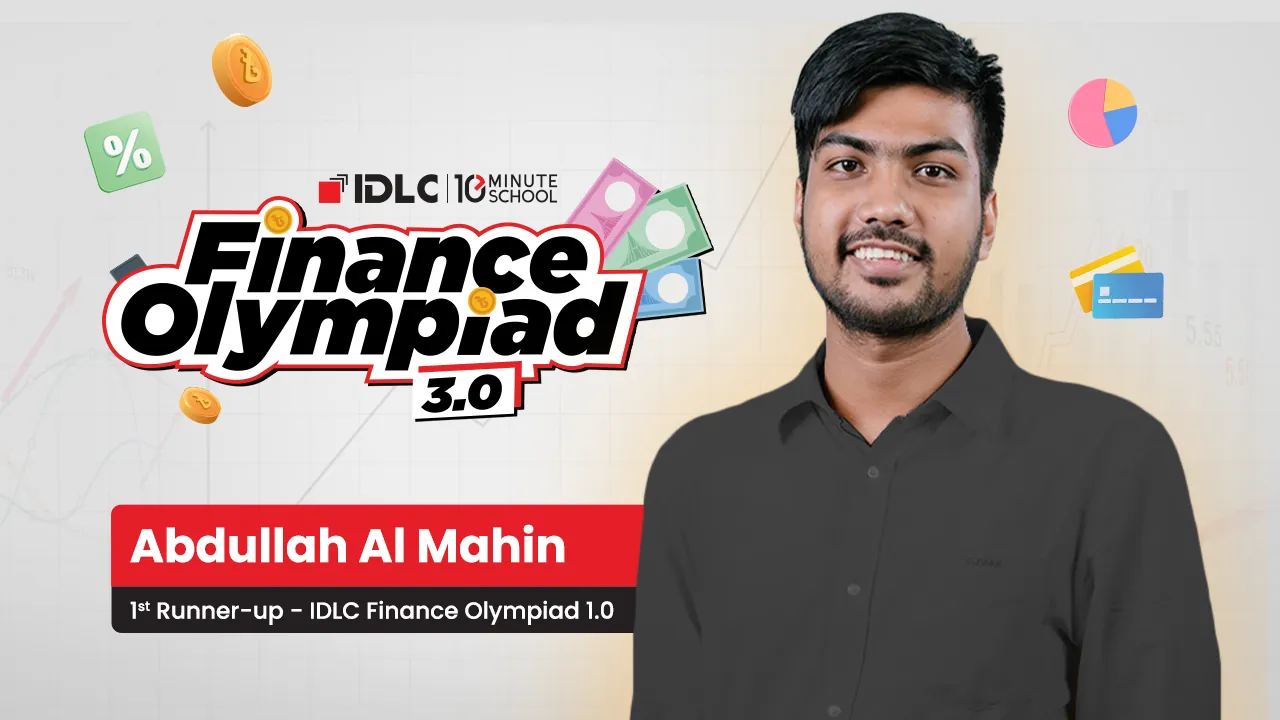 Testimonial thumbnail: Abdullah Al Mahin, first runner-up of Olympiad 1.0