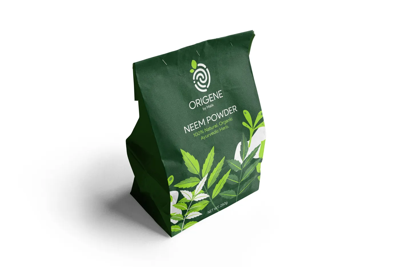 Origene Neem Powder packaging