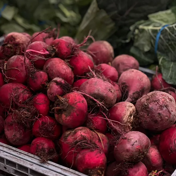 Beetroot in a crate