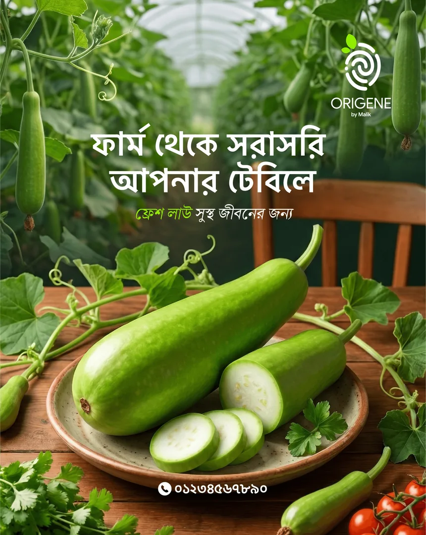 Bangla poster: bottle gourd from farm to table