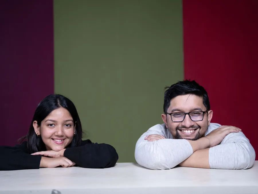 Sakib and Mehzabeen at the photoshoot: desk mode