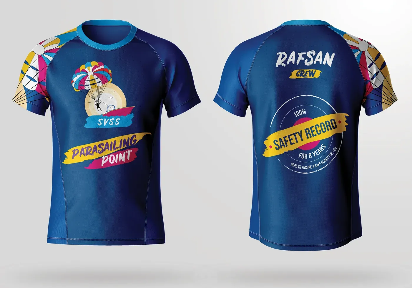 SVSS crew jersey, Option 1 · Canopy sleeve, front and back