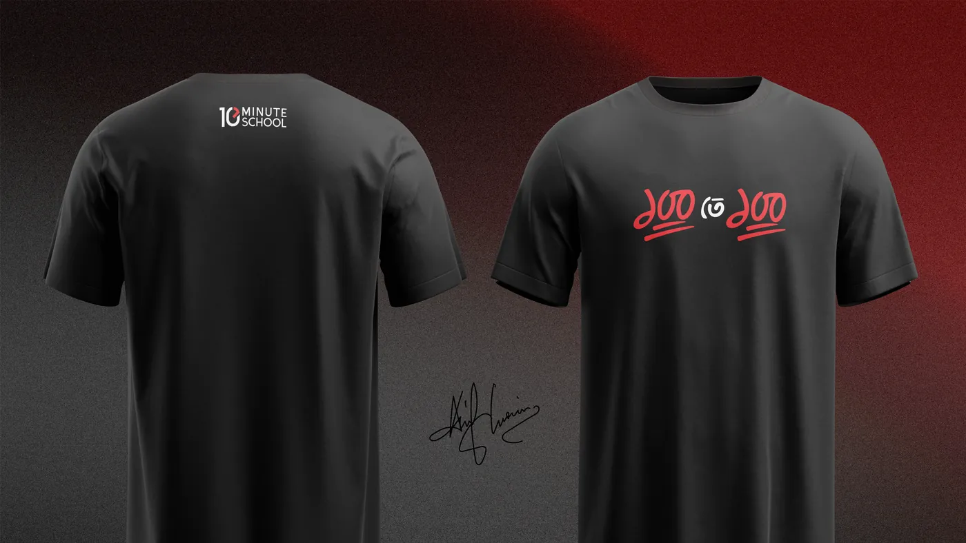 Black T-shirts for the 100te100 campaign