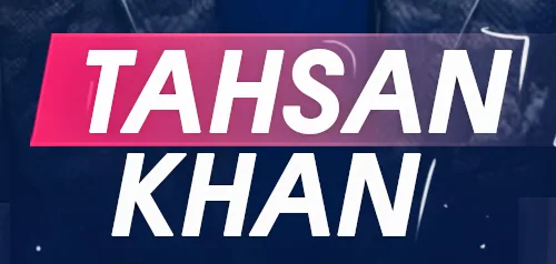 Guest name set in a heavy oblique on an episode thumbnail