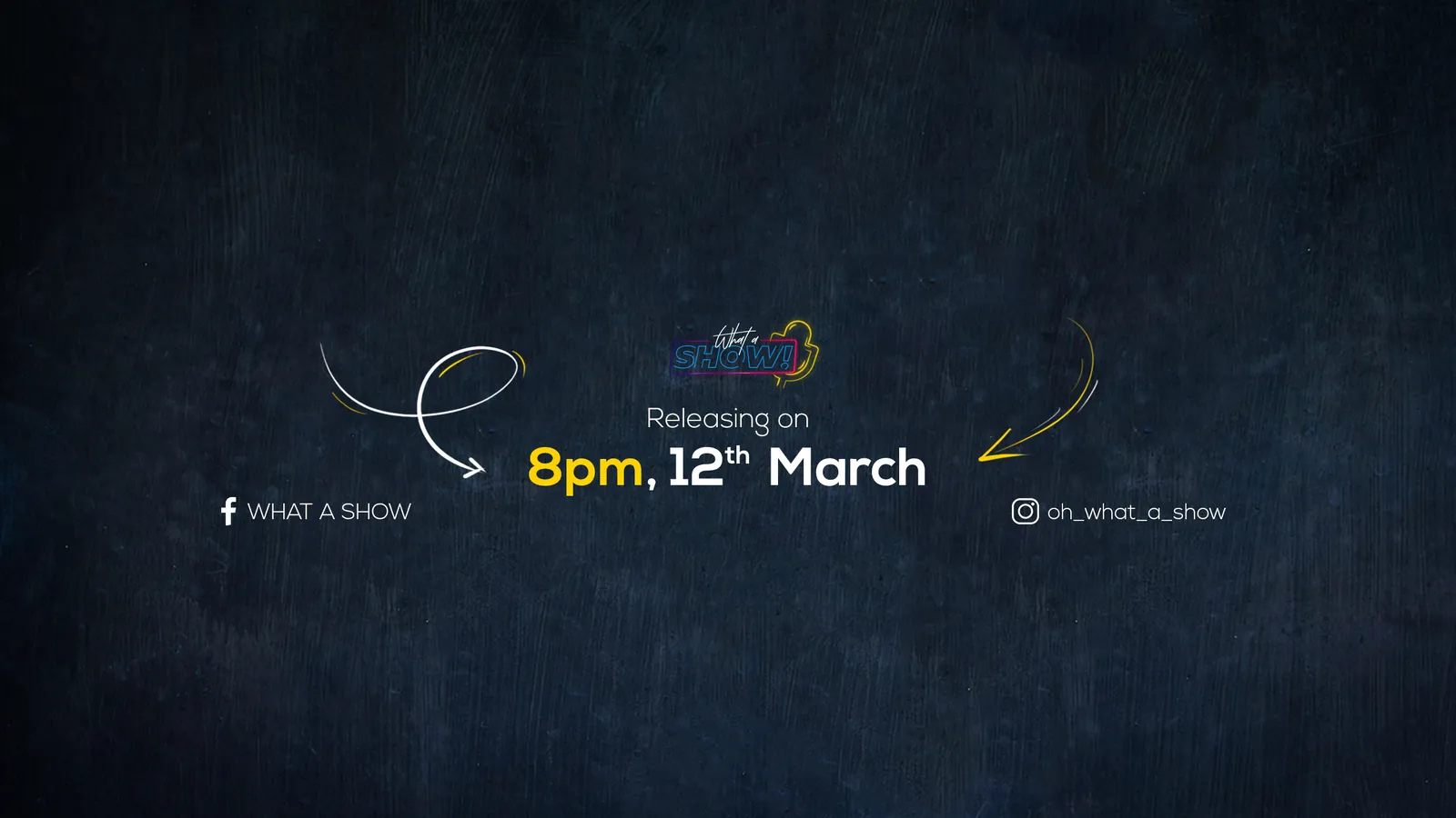 Channel banner: releasing on 8pm, 12th March